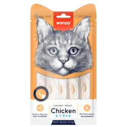 Wanpy CREAMY LICKABLE TREAT - CHICKEN & CRAB 70 gramos