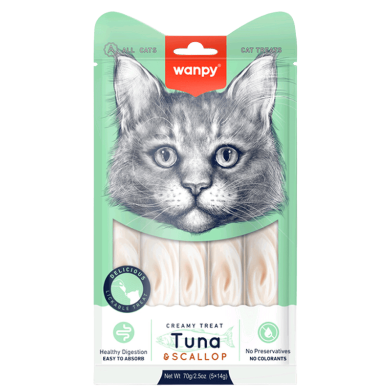Wanpy CREAMY LICKABLE TREAT - TUNA & SCALLOP 70 gramos Wanpy CREAMY LICKABLE TREAT - TUNA & SCALLOP 70 gramos