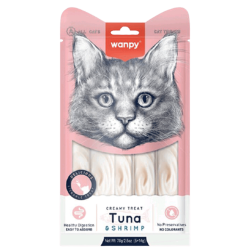 Wanpy CREAMY LICKABLE TREAT - TUNA &SHRIMP 70 gramos