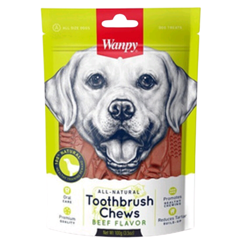 Wanpy TOOTHBRUSH BEEF FLAVOR 100 gramos Wanpy TOOTHBRUSH BEEF FLAVOR 100 gramos