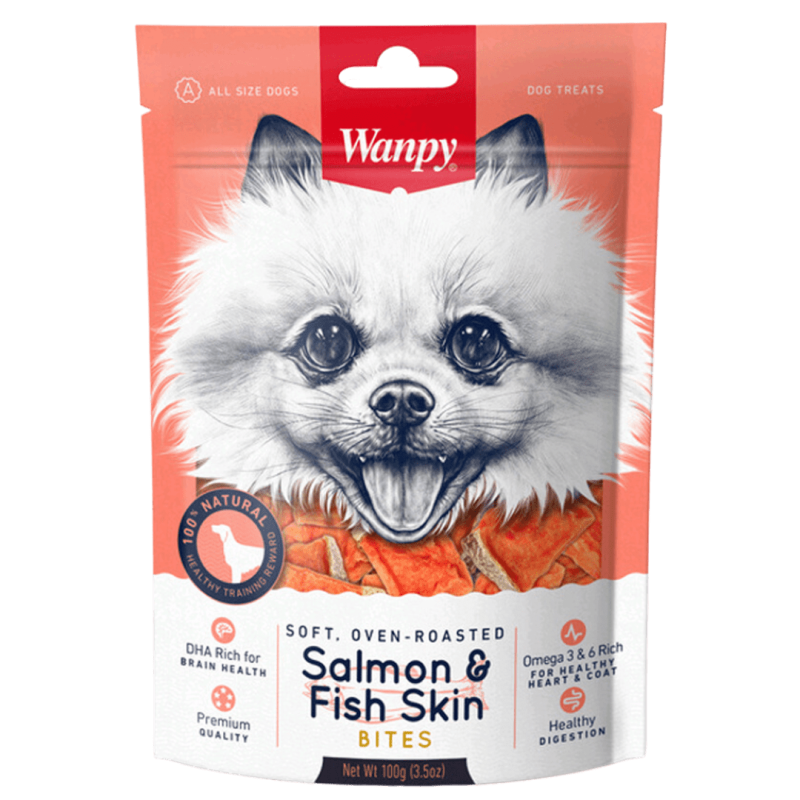 Wanpy SALMON & FISH SKIN 100 gramos Wanpy SALMON & FISH SKIN 100 gramos