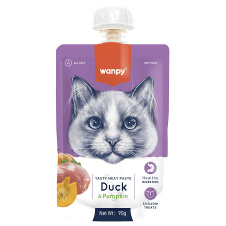 Wanpy TASTY MEAT PASTE: DUCK + PUMPKIN 90 gramos