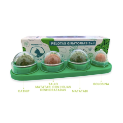 Pelotas giratorias 3 + 1 Catnip