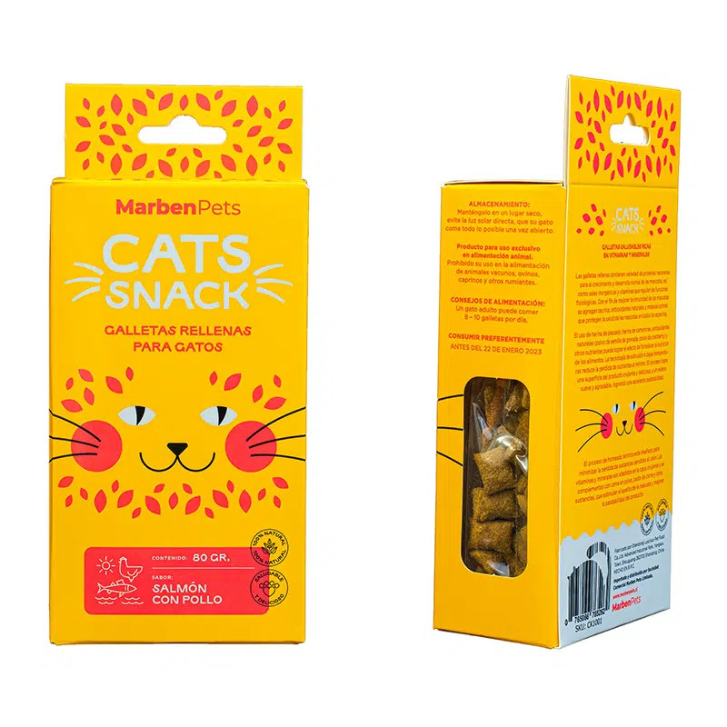 Cats Snack rellenas de Salmón y pollo 80g Cats Snack rellenas de Salmón y pollo 80g