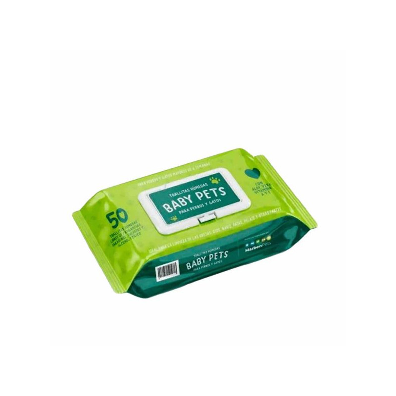 Toallita humeda Baby Pets 50 unidades