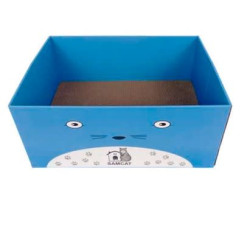 Rascador caja azul diseño