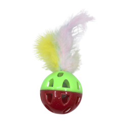 Juguete pelota con plumas