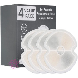 Filtro para Fuente de Agua Redondo 4 unidades