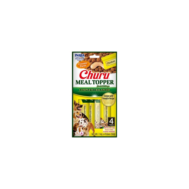 Churu Dog Meal Topper Pollo con Calabaza (4 tubos)