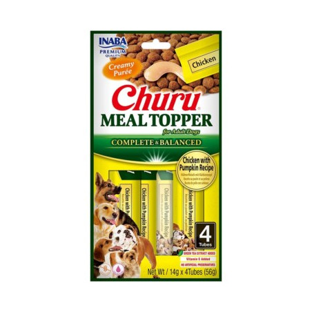 Churu Dog Meal Topper Pollo con Calabaza (4 tubos)