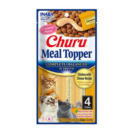Churu Dog Meal Topper Pollo con Queso (4 tubos)