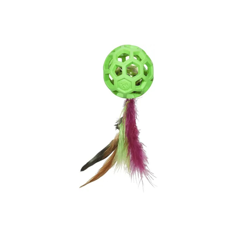 Juguete pelota con plumas