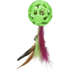 Pelota juguete con plumas