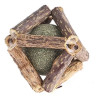 Pelota de catnip con madera