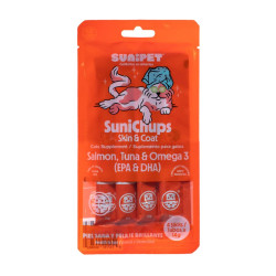 SuniChups Skin & Coat - Snack funcional para gatos 56gr