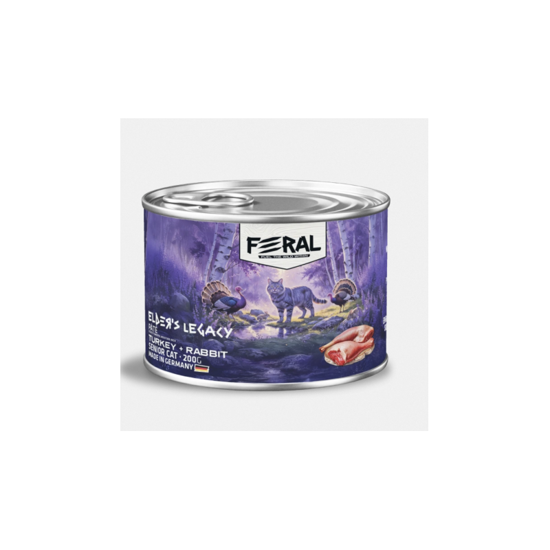 Feral Alimento Humedo Gato Senior Pavo y Conejo200 gr