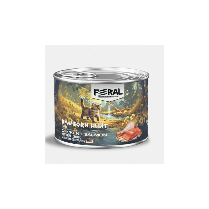 Feral Alimento Humedo Gatito Pollo y Salmon 200 gr