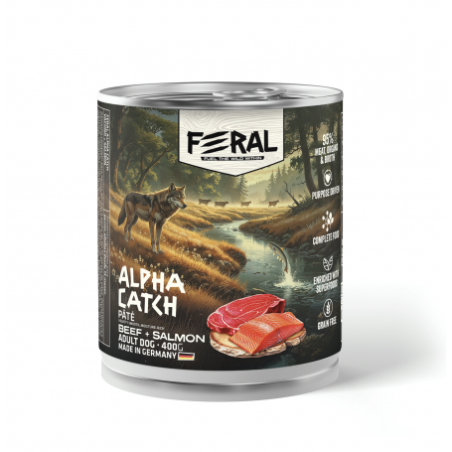 Feral Alimento Humedo Perro Adulto Carne Vacuno y Salmon 400 gr