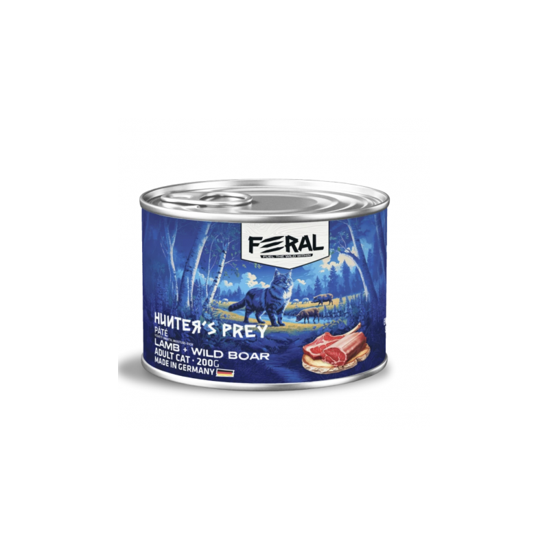 Feral Alimento Humedo Gato Adulto Cordero y Jabali 200 gr