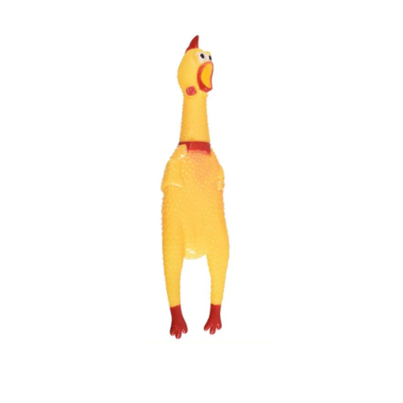 Juguete pollo goma