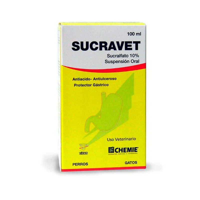 Sucravet Sucralfato 10% Suspensión Oral Para Perros Y Gatos 100 ml
