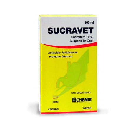 Sucravet Sucralfato 10% Suspensión Oral Para Perros Y Gatos 100 ml
