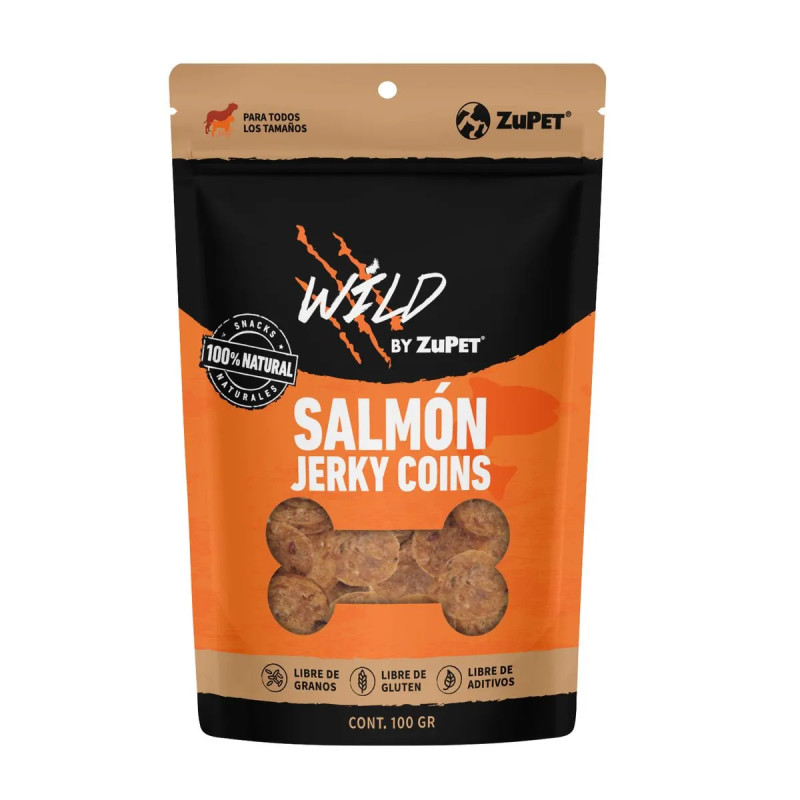 Snack Wild para Perros Salmon Jerky Coins 100 Gr