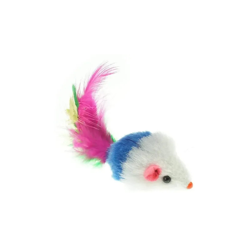 Pack de 2 ratones con cola plumas