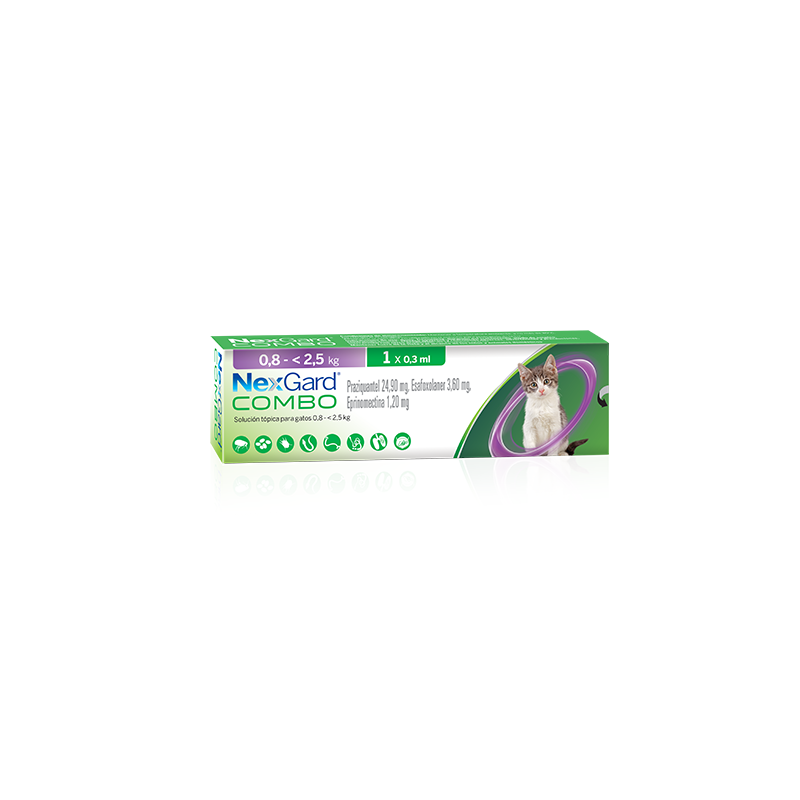 Nexgard Combo Gato 0.8 - 2.5 kg