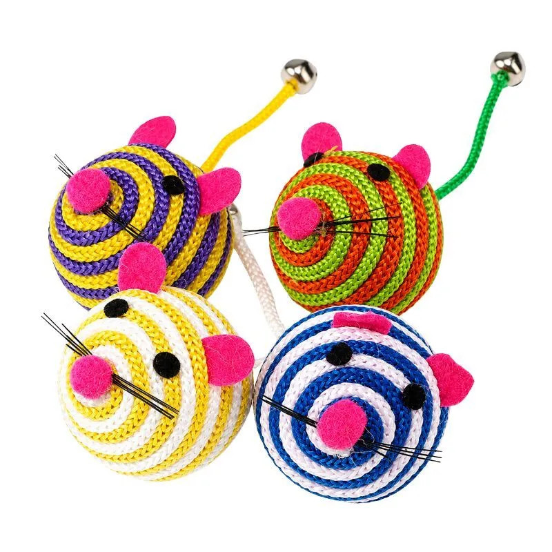 Pack de Ratones con Cascabel Juguete para Gatos, 4 cm, Color sujeto a disponibilidad