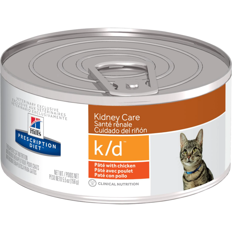 Hill's® Prescription Diet® k/d® Feline with Chicken Lata 156gr Hill's® Prescription Diet® k/d® Feline with Chicken Lata 156gr