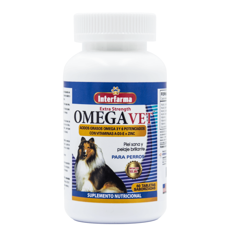 OMEGAVET Omega 3 y 6 Para Perros 60 tabletas OMEGAVET Omega 3 y 6 Para Perros 60 tabletas