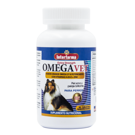 OMEGAVET Omega 3 y 6 Para Perros 60 tabletas
