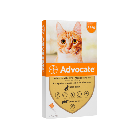 Advocate Gatos y hurones menor a 4kg
