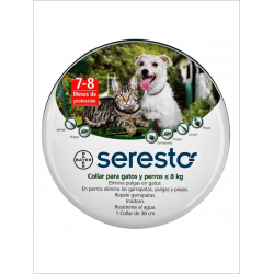 Seresto Collar Perros y Gatos Hasta 8 Kg