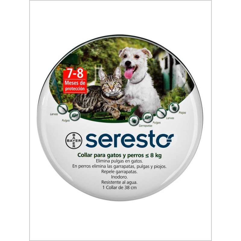 Seresto Collar Perros y Gatos Hasta 8 Kg Seresto Collar Perros y Gatos Hasta 8 Kg