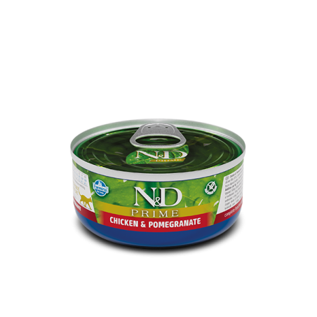 N&D Prime Gato Pollo y Granada Húmedo 70gr