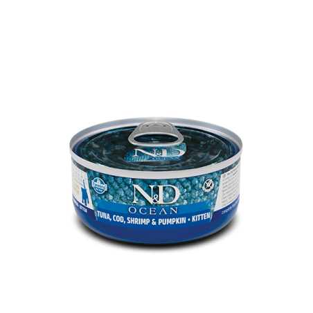 N&D Ocean Gatito Atún y Calabaza Húmedo 70gr