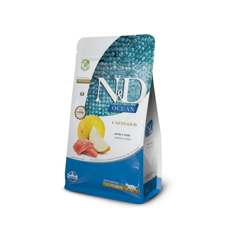 N&D Ocean Feline salmón y melón adultos castrados 1.5kg N&D Ocean Feline salmón y melón adultos castrados 1.5kg
