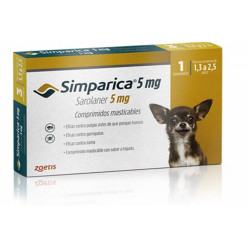 Simparica 5mg (1.3 a 2.5kg) 1 comprimido