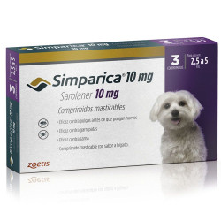 Simparica 10mg (2.5 a 5 kg)...