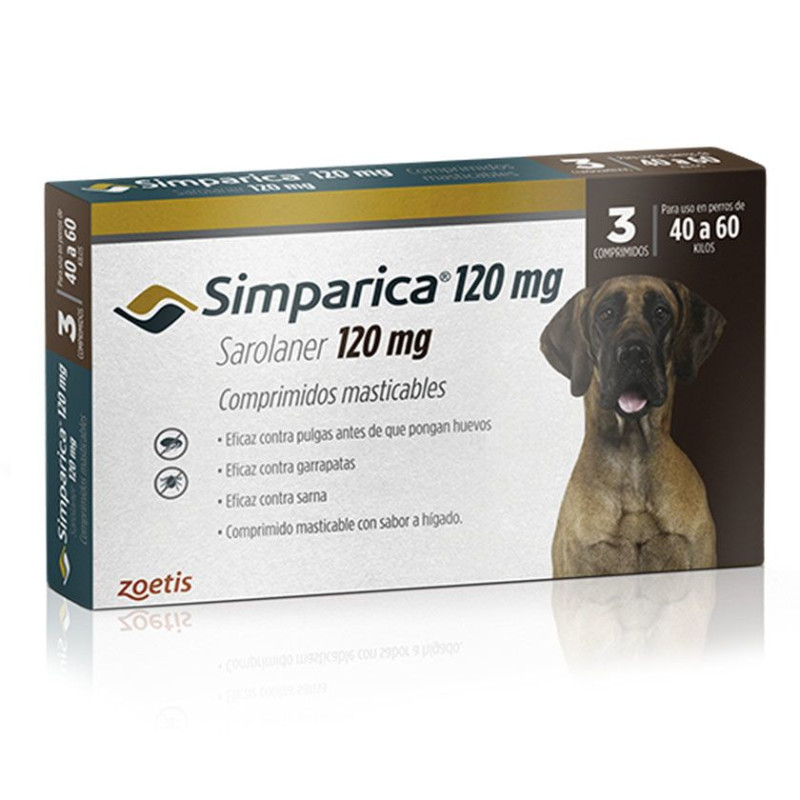 Simparica 120mg (40 a 60 kg) 3 comprimidos