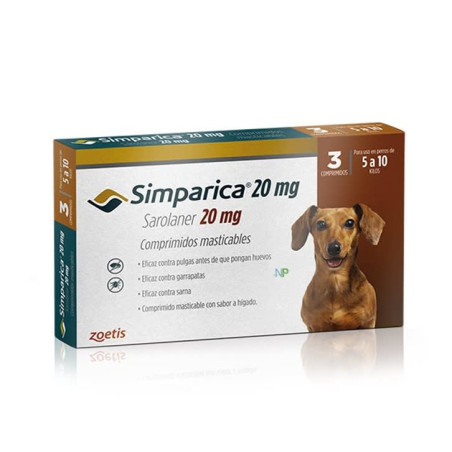 Simparica 20mg (5 a 10 kg) 3 comprimidos