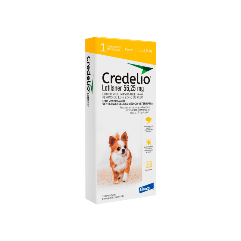 Credelio 1.3 a 2.5 Kg - 1 comprimido Credelio 1.3 a 2.5 Kg - 1 comprimido