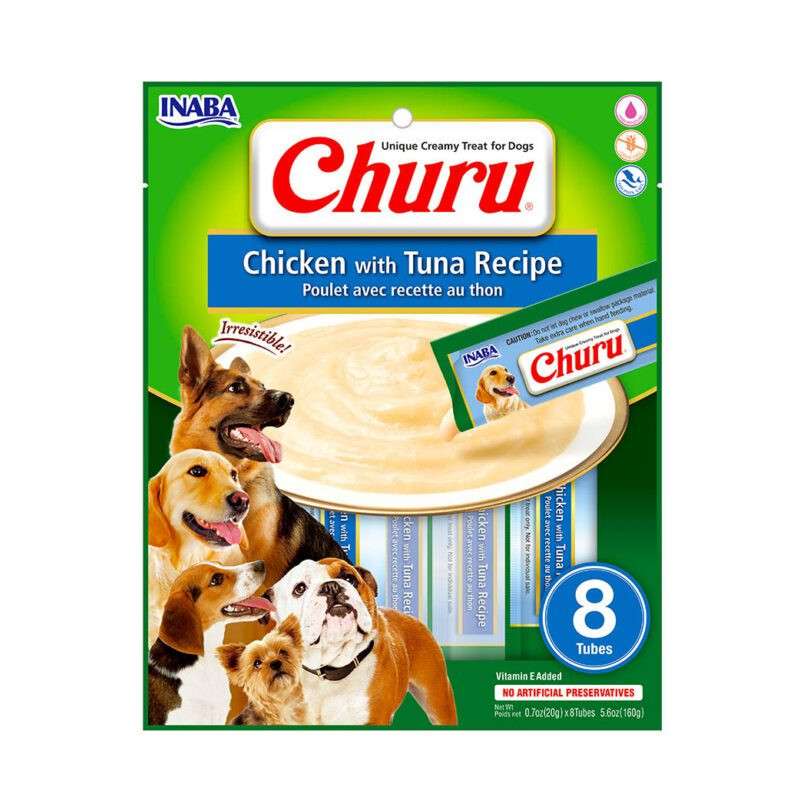 Dog Churu de pollo con atún (8 tubos)