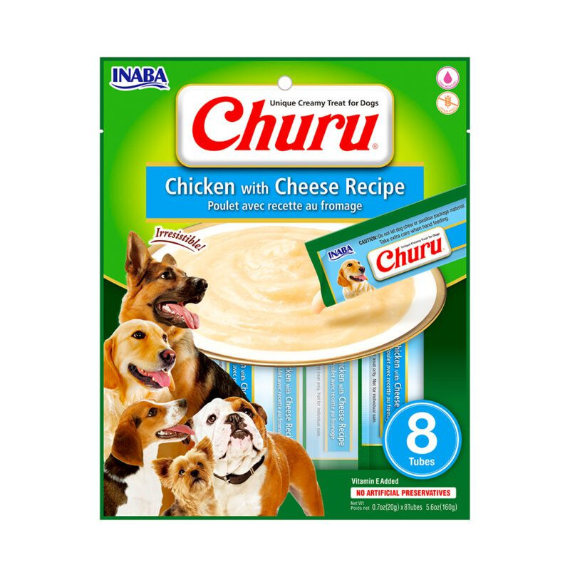 Dog Churu de pollo con queso (8 tubos)