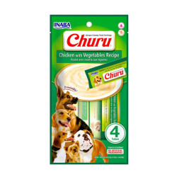 Dog Churu de pollo con vegetales (4 tubos)