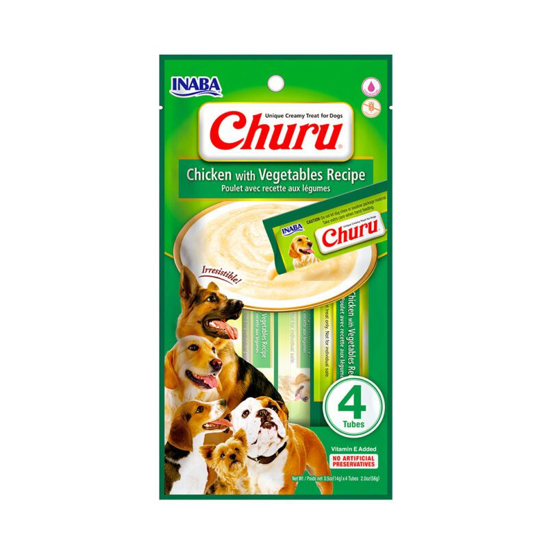 Dog Churu de pollo con vegetales (4 tubos)