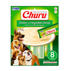 Dog Churu de pollo con vegetales (8 tubos)