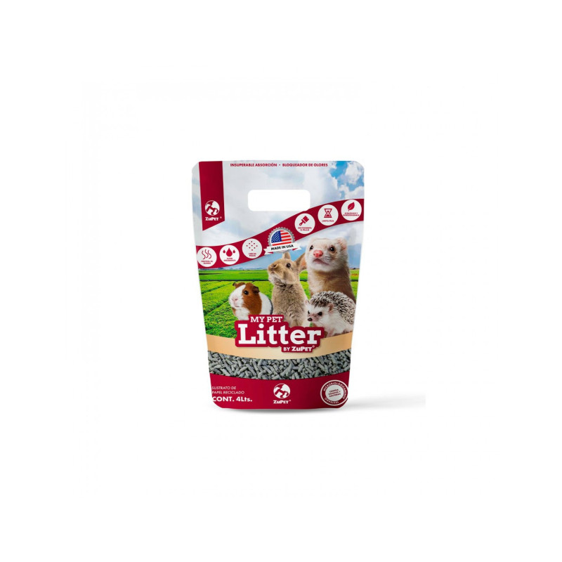 ZuPet Sustrato de Papel My Pet Litter 4lts ZuPet Sustrato de Papel My Pet Litter 4lts